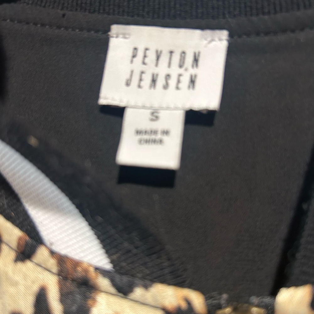 Leopard Print Bomber Jacket Small - image 3